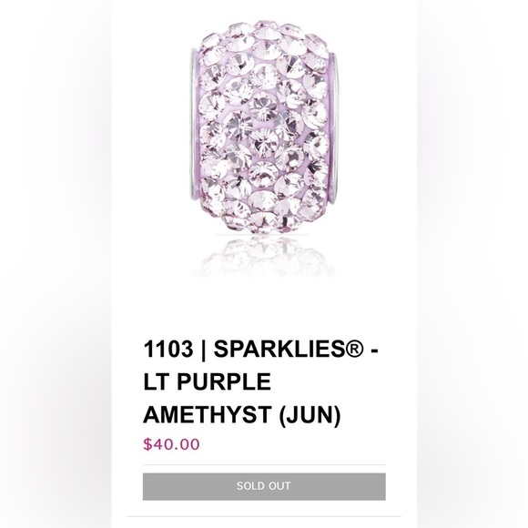 Sparkle Life Light Amethyst Charm & Necklace - Picture 2 of 4